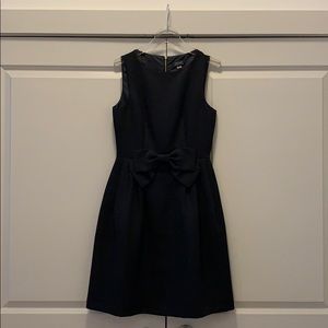 Tahari Black midi formal dress with front bow